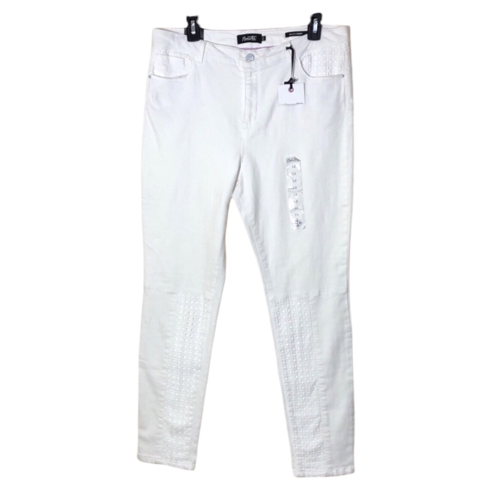 Nanette Lepore Jeans with Eyelet Detail Womens Size 12 Great with Boots